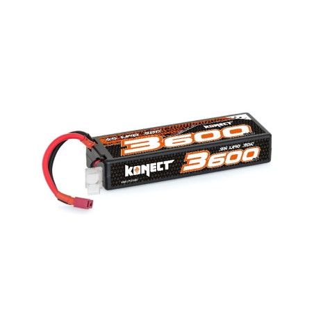 Konect Lipo 11.1v 3600mah 30C 3S1P (Slim Pack Dean)