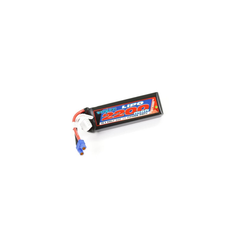 VOLTZ LIPO 3S 2200MAH 11.1V 30C AVEC EC3